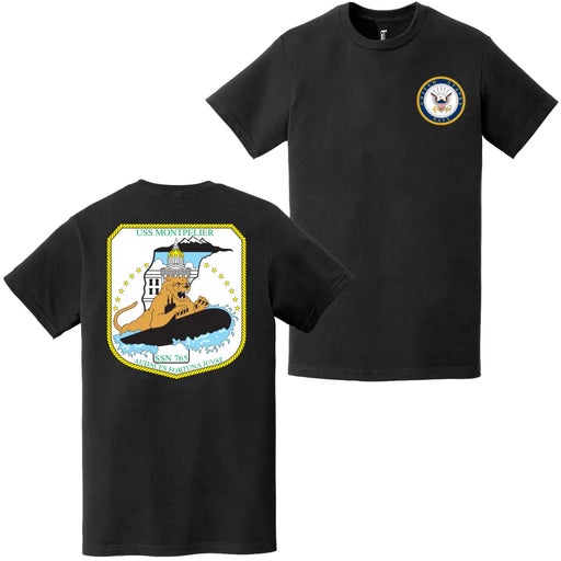 USS Montpelier (SSN-765) Double-Sided Logo T-Shirt Tactically Acquired   