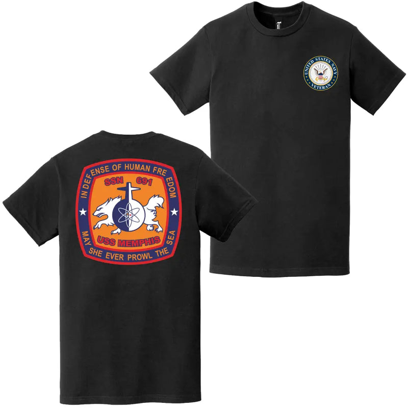 USS Memphis (SSN-691) U.S. Navy Veteran T-Shirt