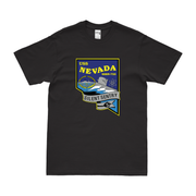 USS Nevada (SSBN-733) Ballistic-Missile Submarine T-Shirt Tactically Acquired Black Clean Small