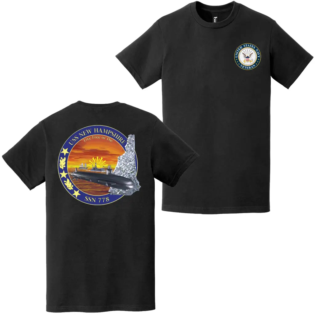 USS New Hampshire (SSN-778) U.S. Navy Veteran T-Shirt Tactically Acquired   