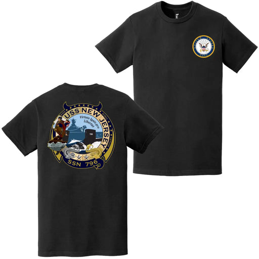 USS New Jersey (SSN-796) Double-Sided Logo T-Shirt Tactically Acquired   