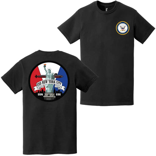 USS New York City (SSN-696) Double-Sided Logo T-Shirt Tactically Acquired   