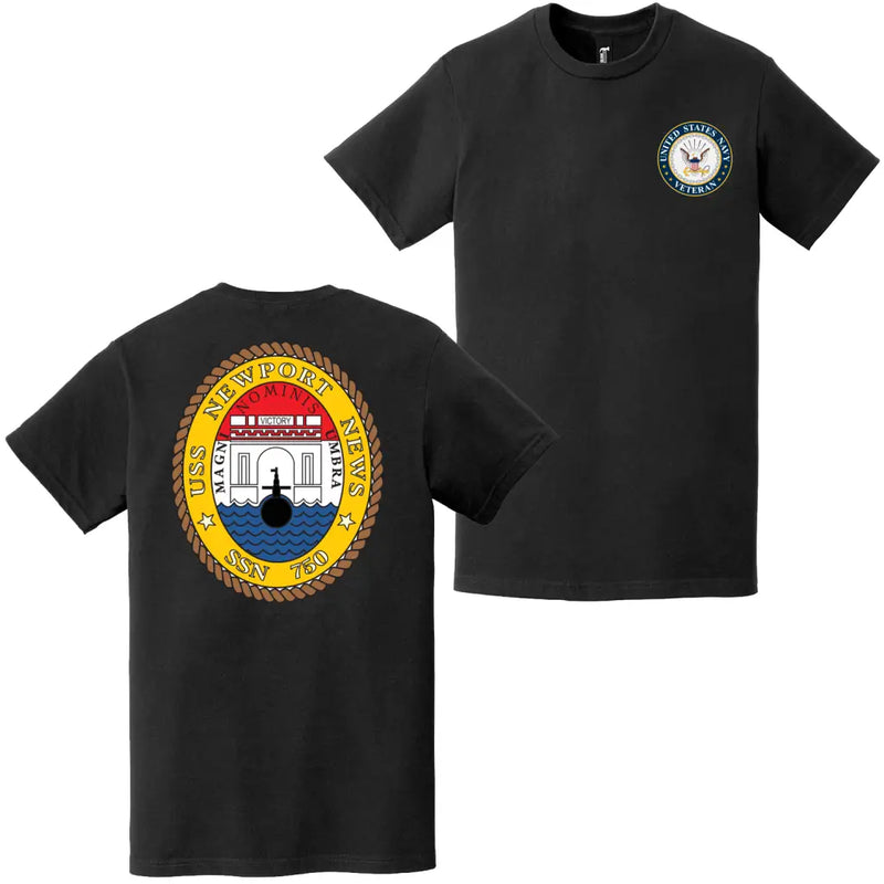 USS Newport News (SSN-750) U.S. Navy Veteran T-Shirt