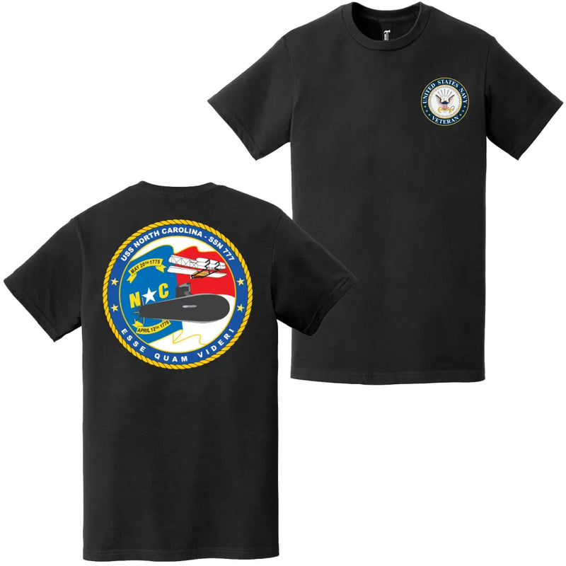 USS North Carolina (SSN-777) U.S. Navy Veteran T-Shirt