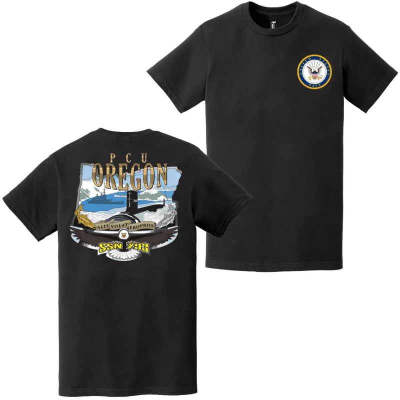 USS Oregon (SSN-793) Double-Sided Logo T-Shirt