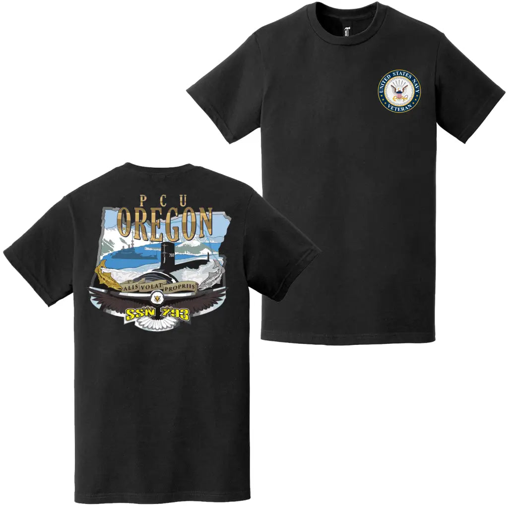 USS Oregon (SSN-793) U.S. Navy Veteran T-Shirt Tactically Acquired   