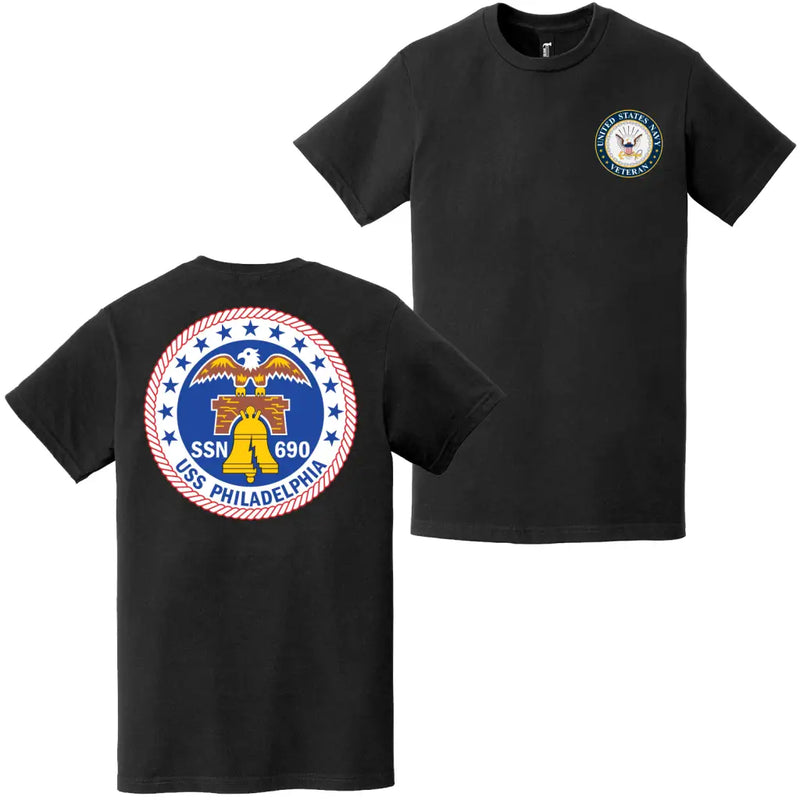 USS Philadelphia (SSN-690) U.S. Navy Veteran T-Shirt