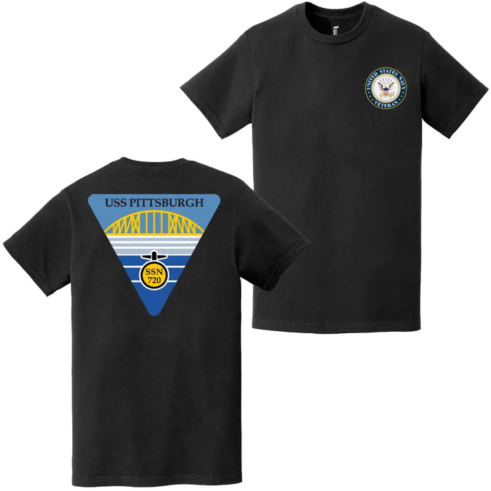 USS Pittsburgh (SSN-720) U.S. Navy Veteran T-Shirt Tactically Acquired   