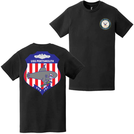 USS Portsmouth (SSN-707) U.S. Navy Veteran T-Shirt Tactically Acquired   