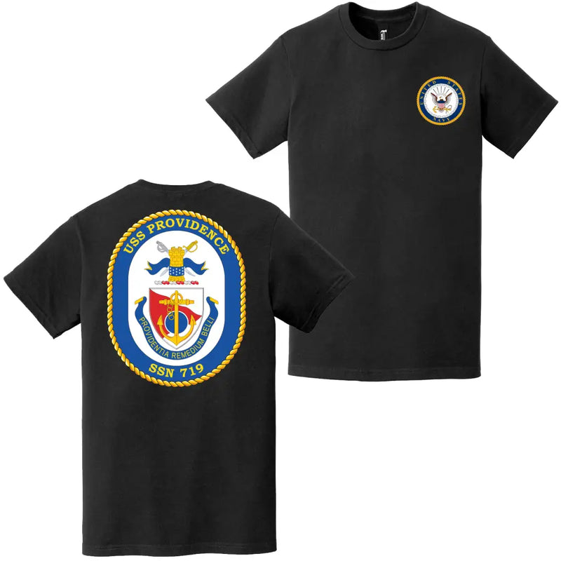 USS Providence (SSN-719) Double-Sided Logo T-Shirt