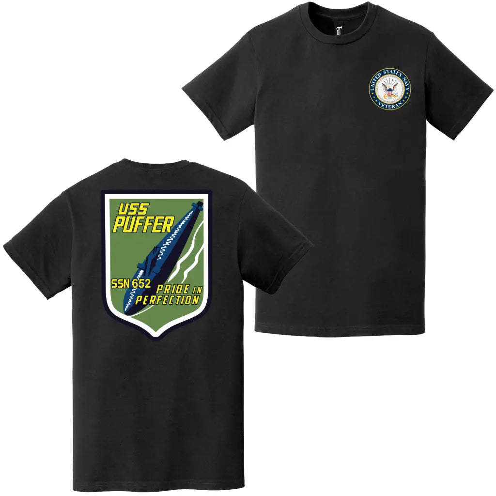 USS Puffer (SSN-652) U.S. Navy Veteran T-Shirt Tactically Acquired   