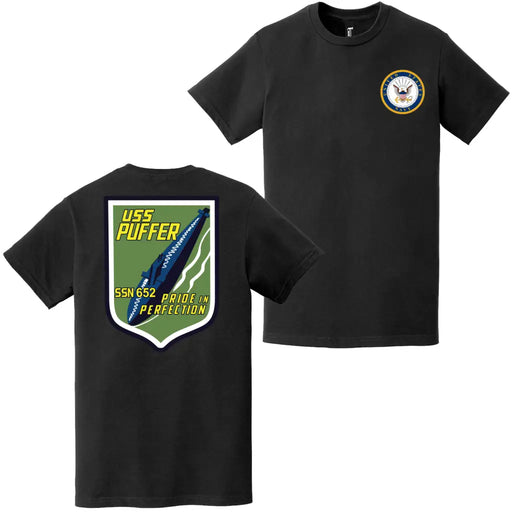 USS Puffer (SSN-652) Double-Sided Logo T-Shirt Tactically Acquired   