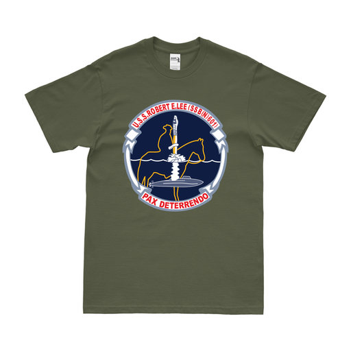 USS Robert E. Lee (SSBN-601) Ballistic-Missile Submarine T-Shirt Tactically Acquired Military Green Clean Small