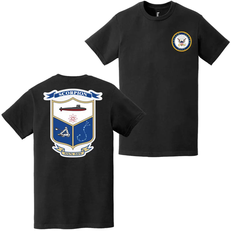 USS Scorpion (SSN-589) Double-Sided Logo T-Shirt