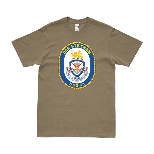 USS Stethem (DDG-63) T-Shirt Tactically Acquired Coyote Brown Small 