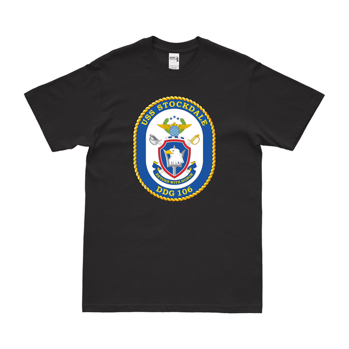 USS Stockdale (DDG-106) T-Shirt Tactically Acquired Black Small 