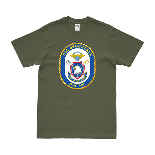 USS Stockdale (DDG-106) T-Shirt Tactically Acquired Military Green Small 