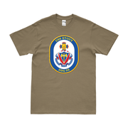 USS Stout (DDG-55) T-Shirt Tactically Acquired Coyote Brown Small 