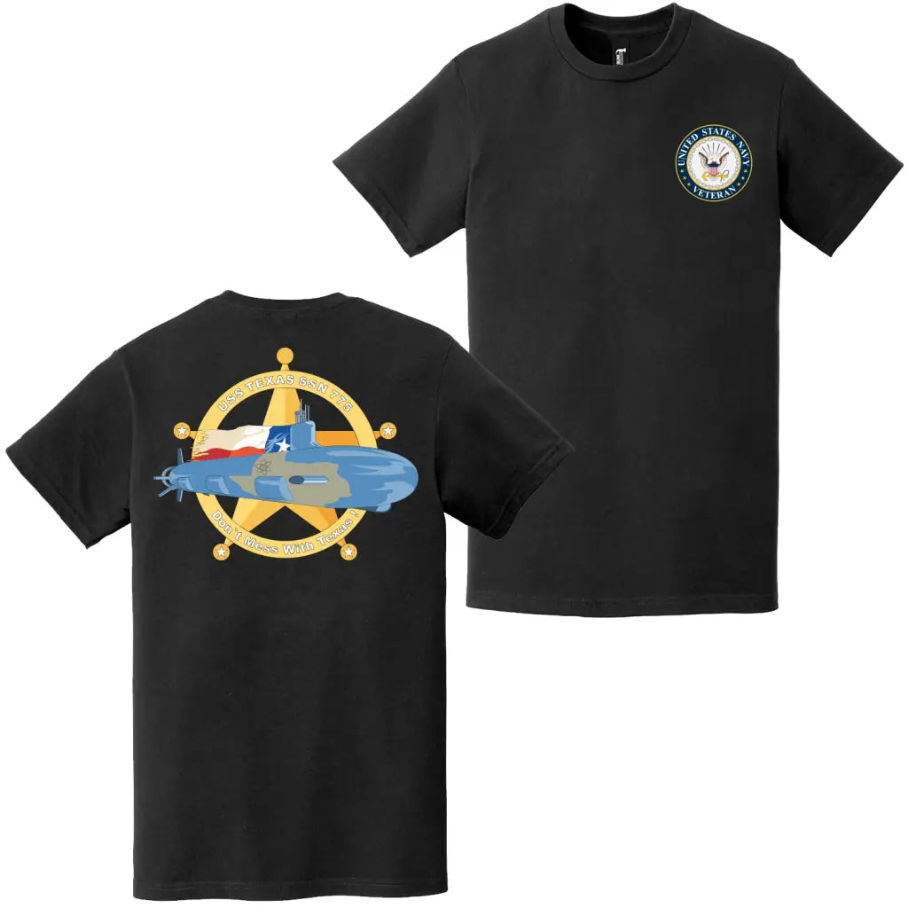 USS Texas (SSN-775) U.S. Navy Veteran T-Shirt Tactically Acquired   