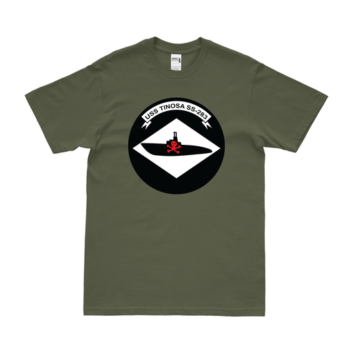 USS Tinosa (SS-283) Gato-class Submarine T-Shirt Tactically Acquired Military Green Clean Small