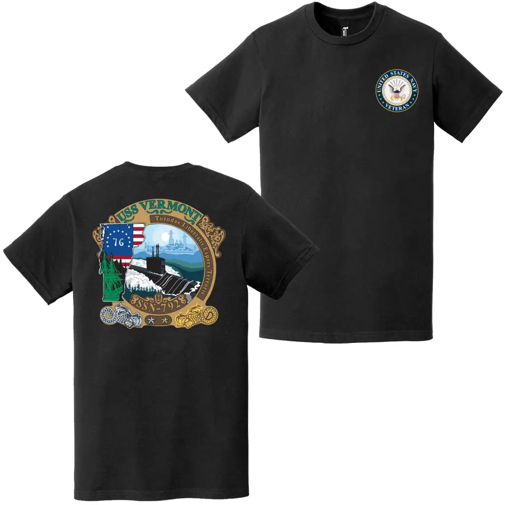 USS Vermont (SSN-792) U.S. Navy Veteran T-Shirt Tactically Acquired   