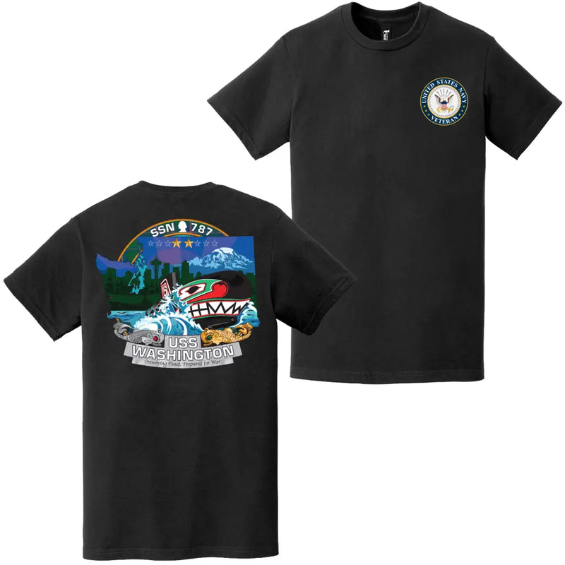 USS Washington (SSN-787) U.S. Navy Veteran T-Shirt