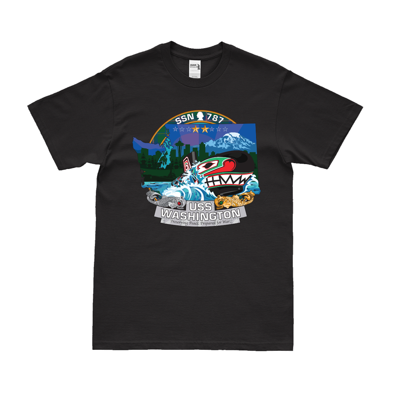 USS Washington (SSN-787) Submarine Logo T-Shirt
