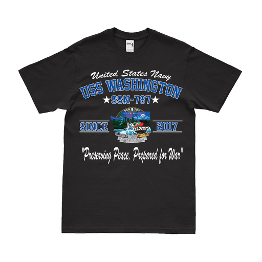 USS Washington (SSN-787) Since 2017 Submarine Legacy T-Shirt Tactically Acquired   