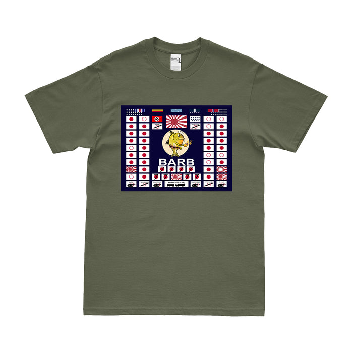 USS Barb (SS-220) Battle Flag T-Shirt Tactically Acquired Small Military Green 