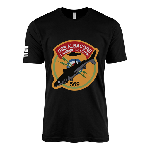 USS Albacore (AGSS-569) Submarine T-Shirt Tactically Acquired Black M