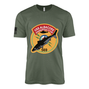 USS Albacore (AGSS-569) Submarine T-Shirt Tactically Acquired Military Green L