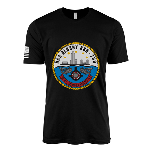USS Albany (SSN-753) Submarine T-Shirt Tactically Acquired Black M