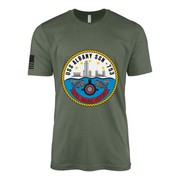 USS Albany (SSN-753) Submarine T-Shirt Tactically Acquired Military Green L