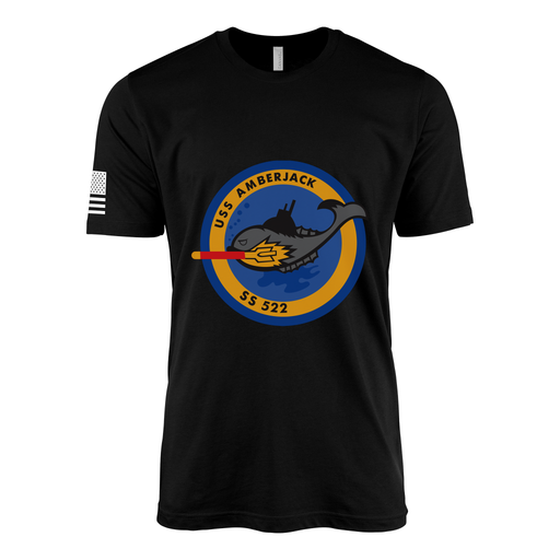 USS Amberjack (SS-522) Submarine T-Shirt Tactically Acquired Black M