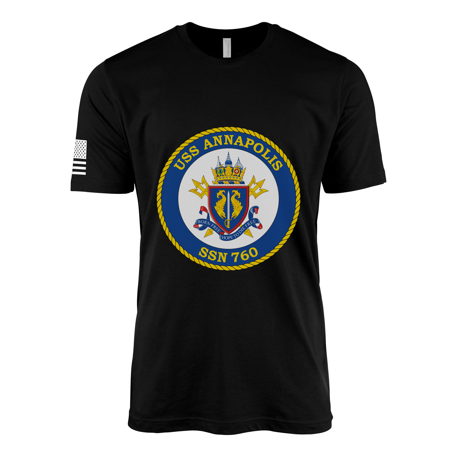 USS Annapolis (SSN-760) Submarine T-Shirt Tactically Acquired Black M