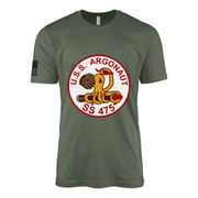USS Argonaut (SS-475) Submarine T-Shirt Tactically Acquired Military Green L