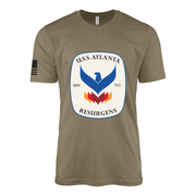 USS Atlanta (SSN-712) Submarine T-Shirt Tactically Acquired Coyote Brown S