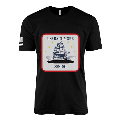 USS Baltimore (SSN-704) Submarine T-Shirt Tactically Acquired Black M