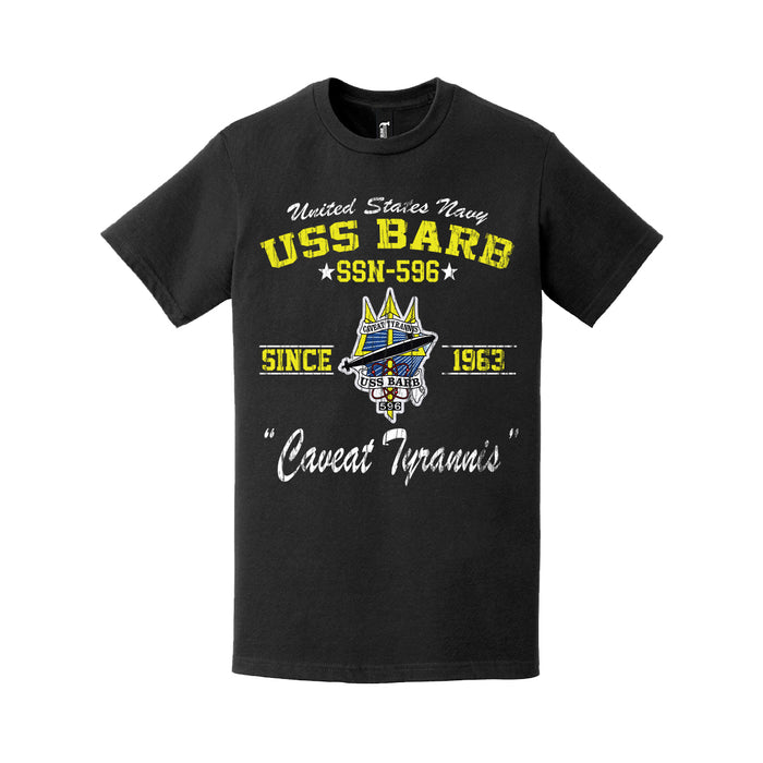 Distressed USS Barb (SSN-596) Since 1963 Legacy T-Shirt Tactically Acquired   