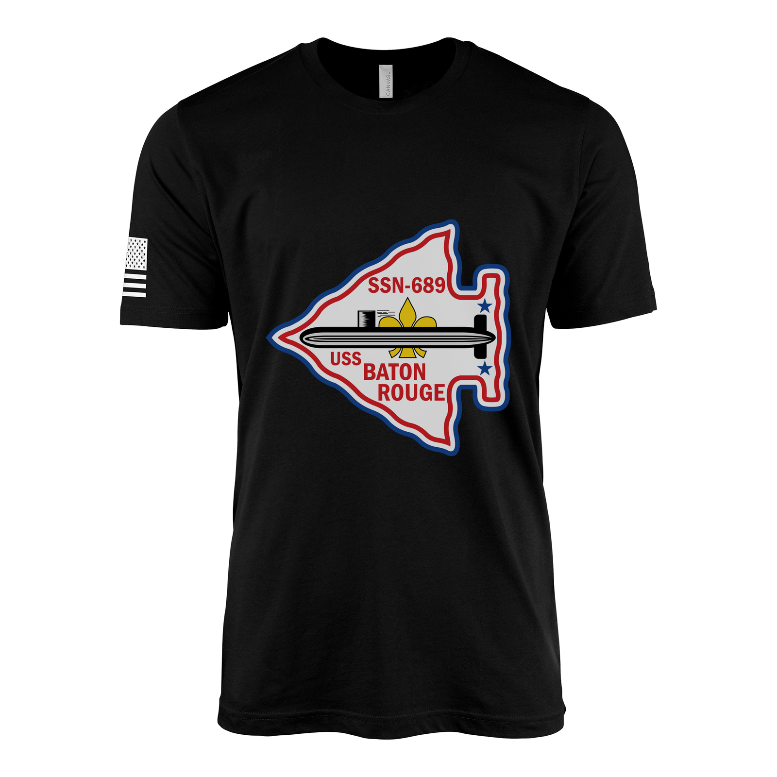USS Baton Rouge (SSN-689) Submarine T-Shirt Tactically Acquired Black M