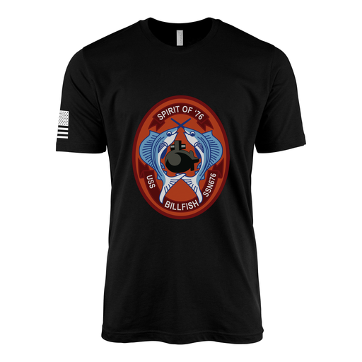 USS Billfish (SSN-676) Submarine T-Shirt Tactically Acquired Black M