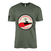 USS Birmingham (SSN-695) Submarine T-Shirt Tactically Acquired Military Green L