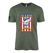 USS Bluefish (SSN-675) Submarine T-Shirt Tactically Acquired Military Green L