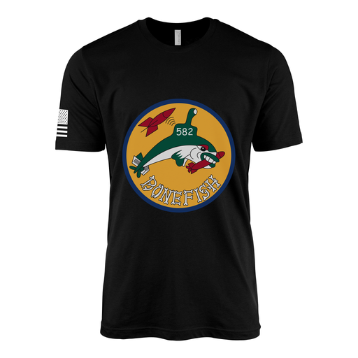 USS Bonefish (SS-582) Submarine T-Shirt Tactically Acquired Black M