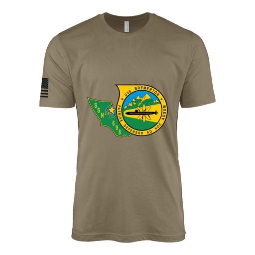 USS Bremerton (SSN-698) Submarine T-Shirt Tactically Acquired Coyote Brown S
