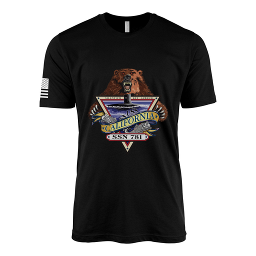 USS California (SSN-781) Submarine T-Shirt Tactically Acquired Black M