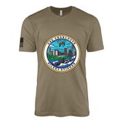 USS Charlotte (SSN-766) Submarine T-Shirt Tactically Acquired Coyote Brown S