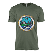 USS Charlotte (SSN-766) Submarine T-Shirt Tactically Acquired Military Green L
