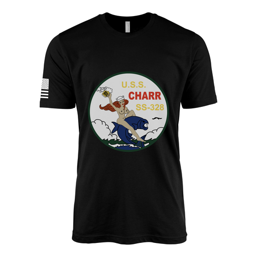 USS Charr (SS-328) Submarine T-Shirt Tactically Acquired Black M