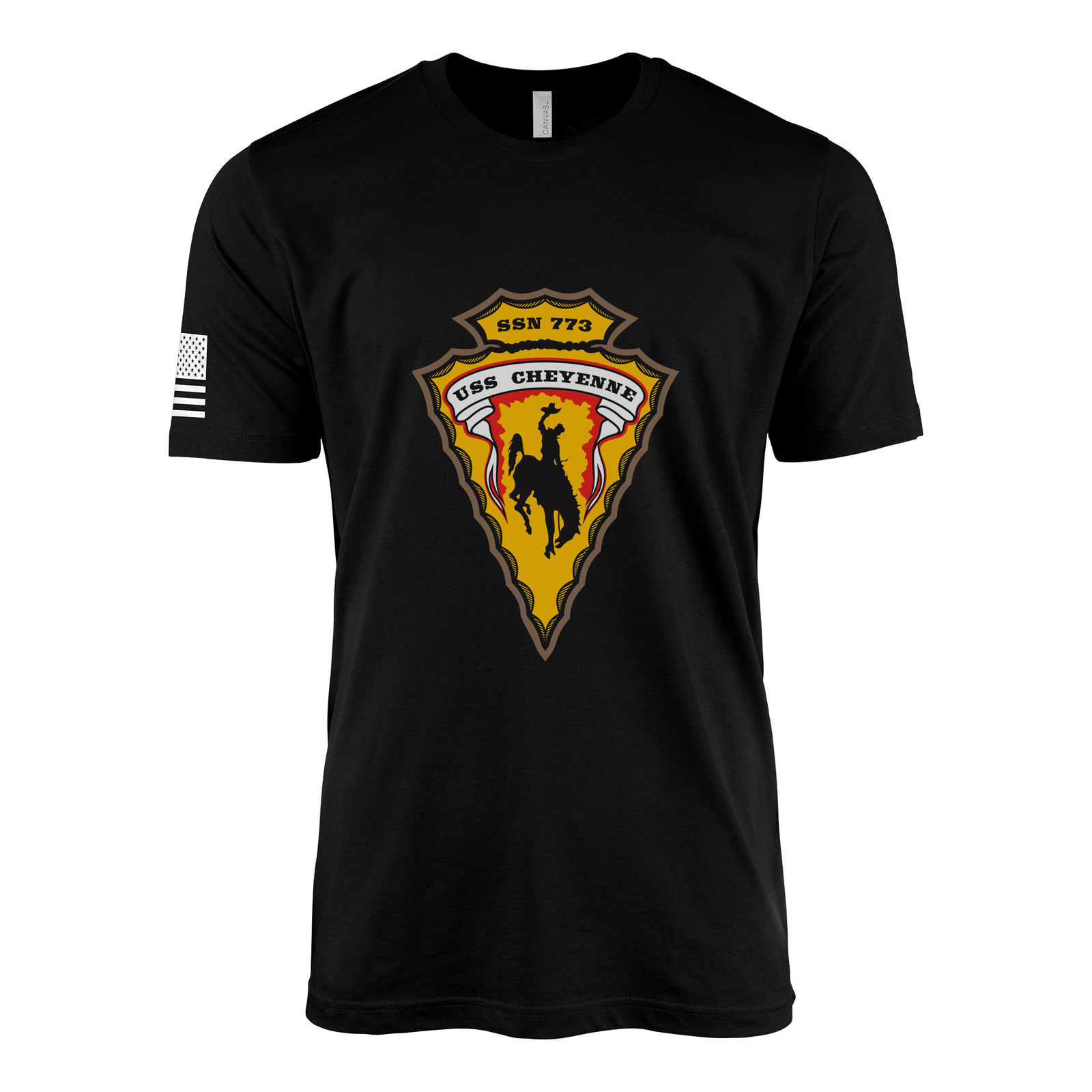 USS Cheyenne (SSN-773) Submarine T-Shirt Tactically Acquired Black M